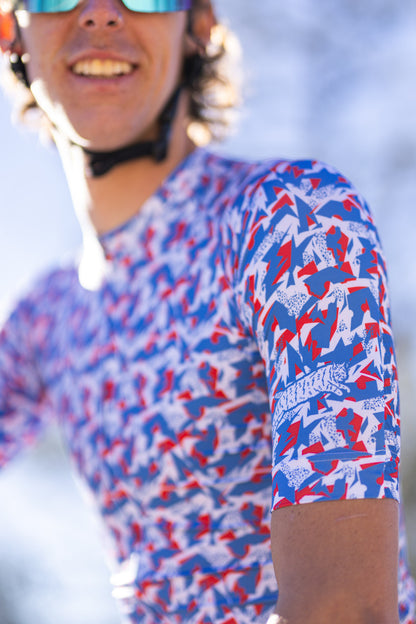 EOE Micro Print Jersey Red/White/Blue