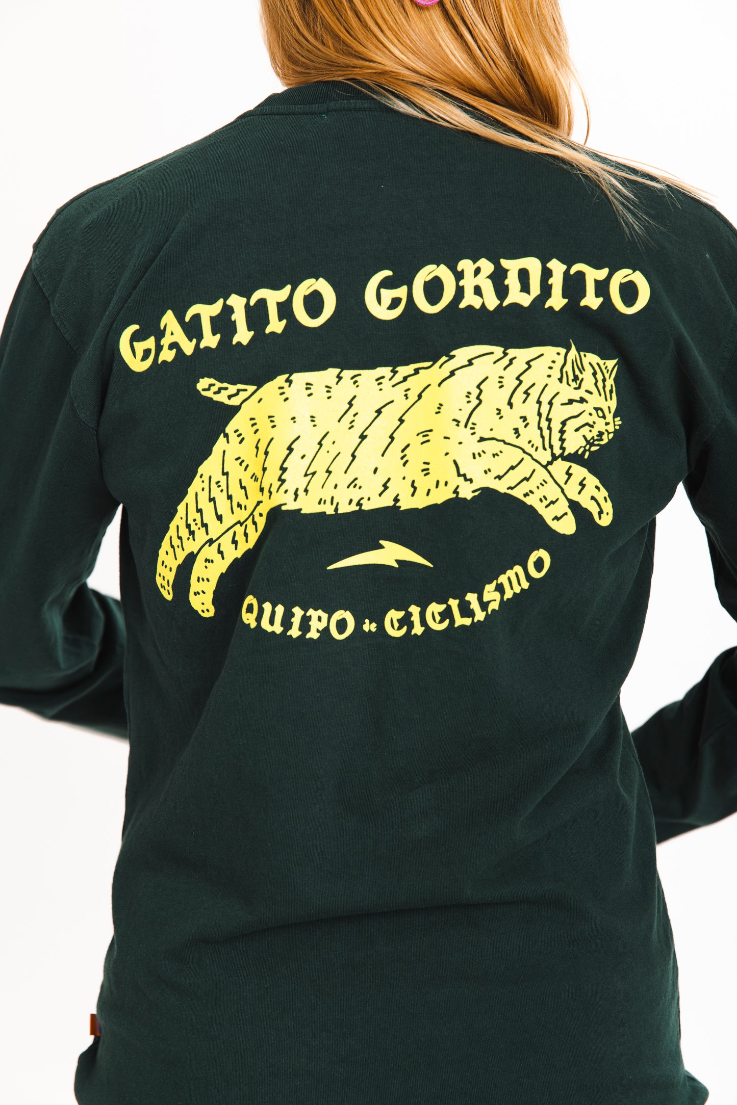 Gato Gordito Green Heavyweight Long Sleeve