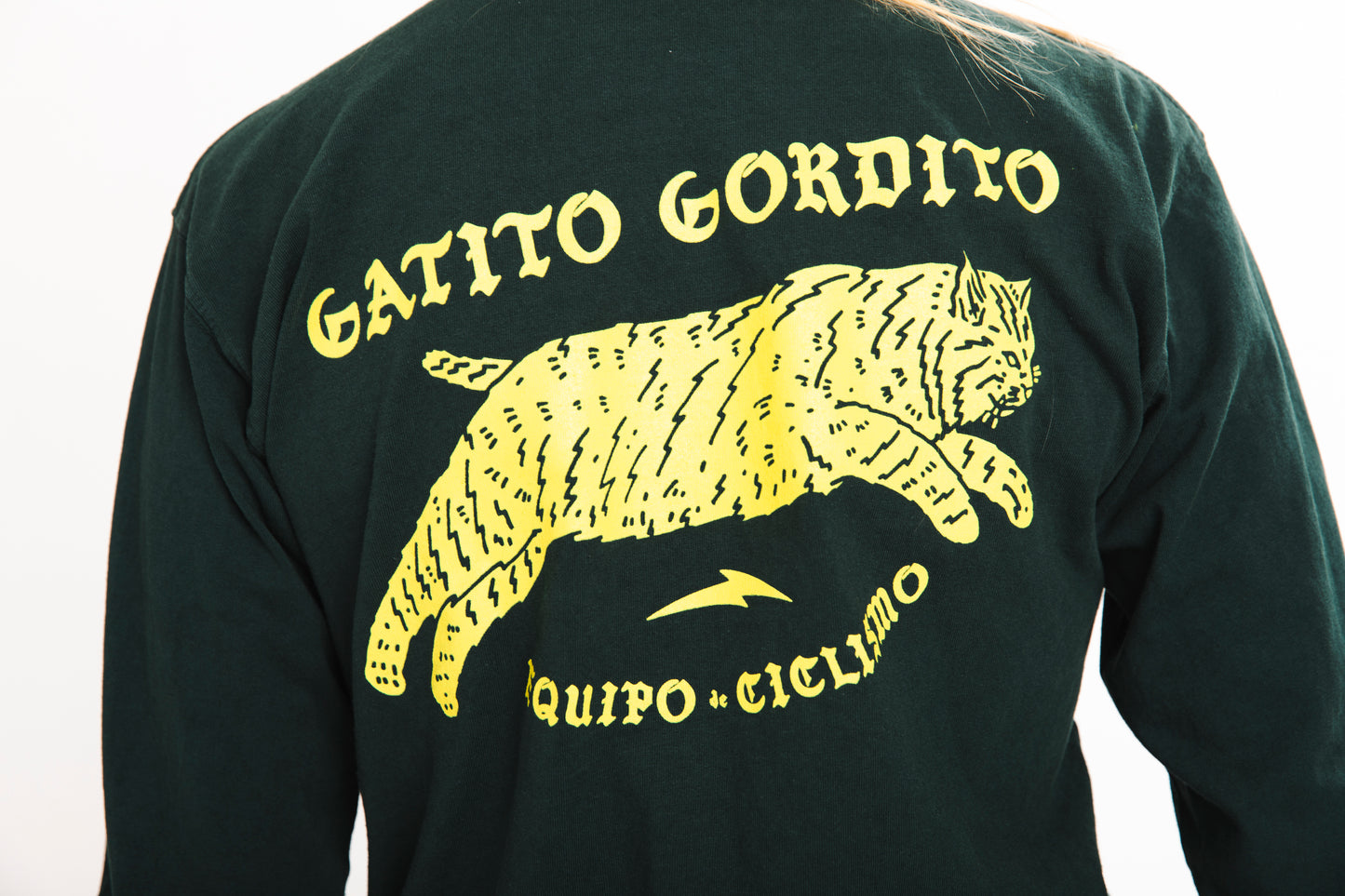 Gato Gordito Green Heavyweight Long Sleeve